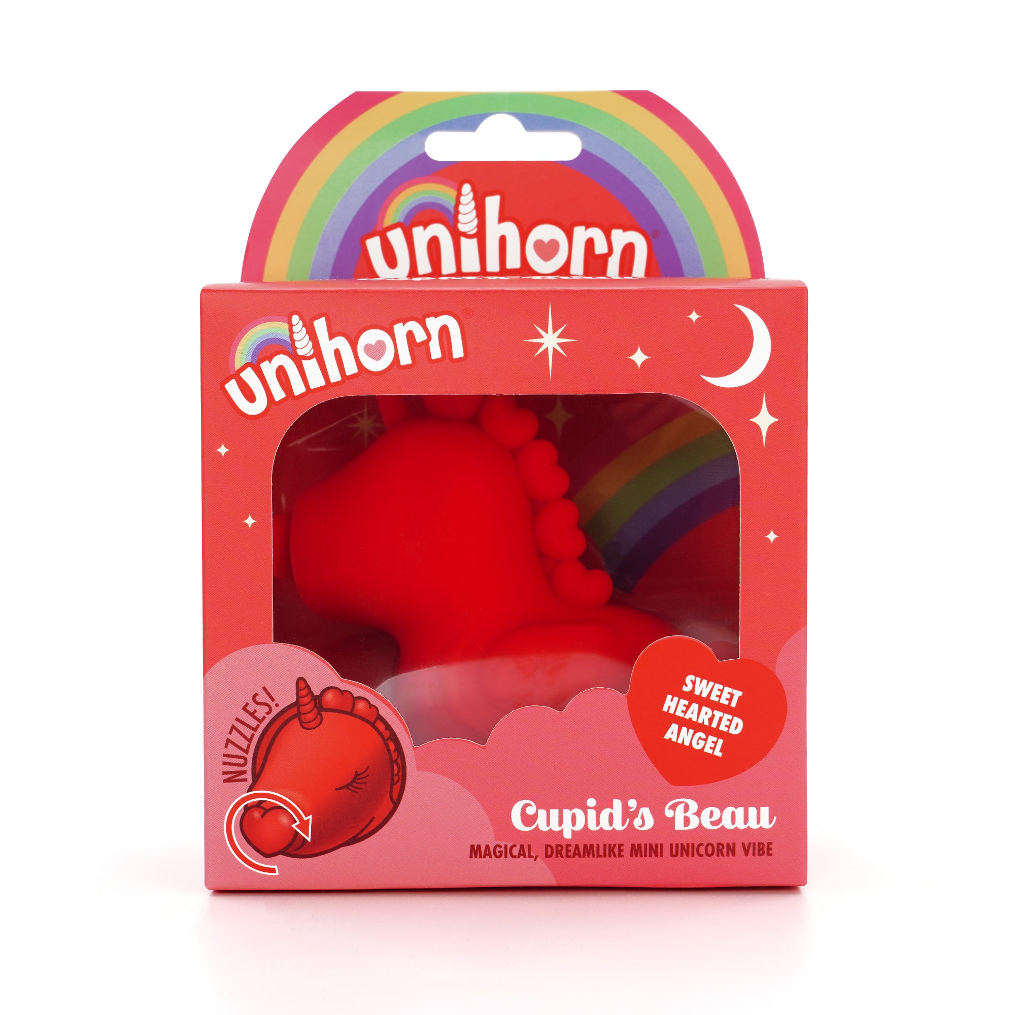 Unihorn Cupid's Beau™ Clitoral Vibrator | Heart Nosed Tongue Stimulator