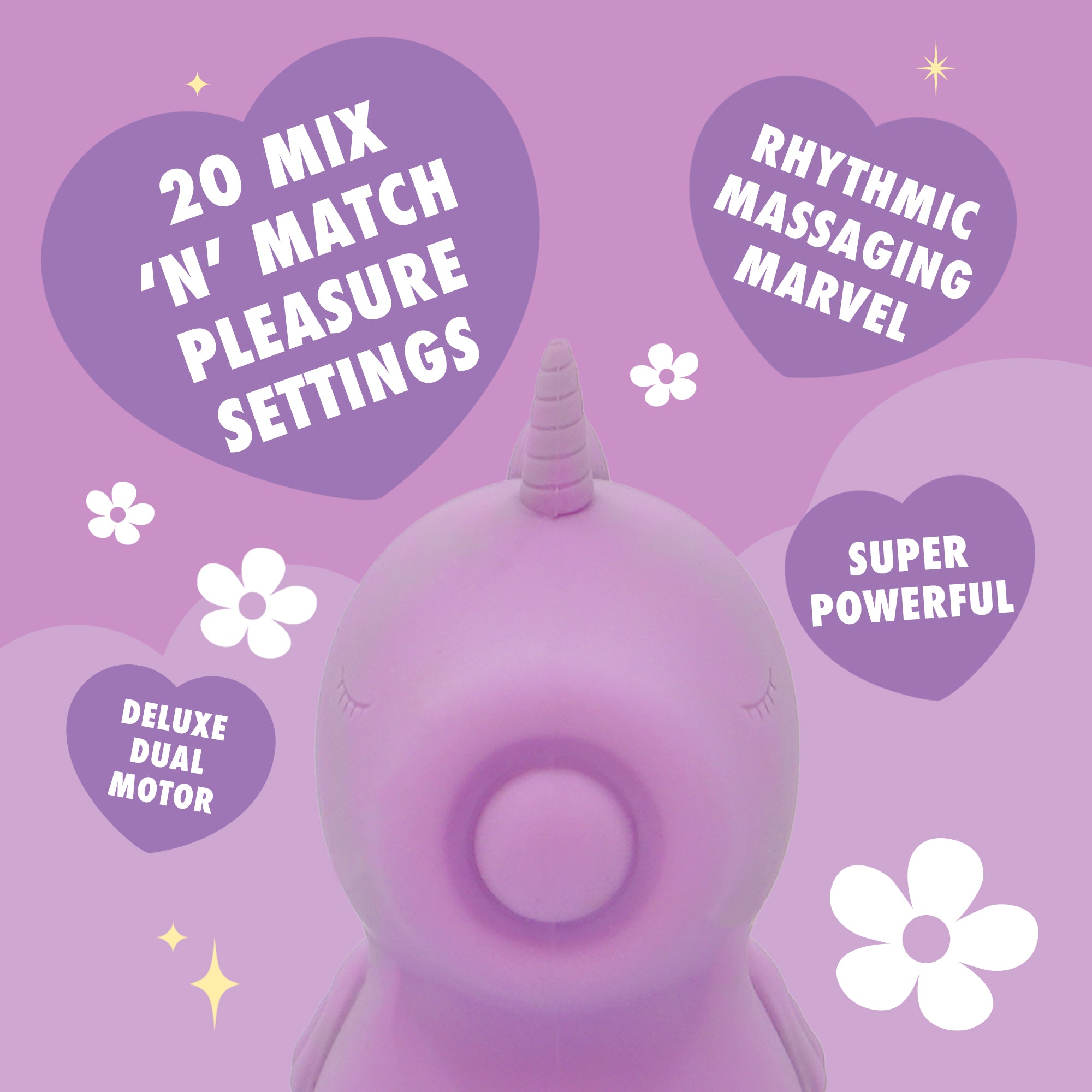 Unihorn Karma Lilac™ Clitoral Vibrator | Rhythmic Massaging Stimulator