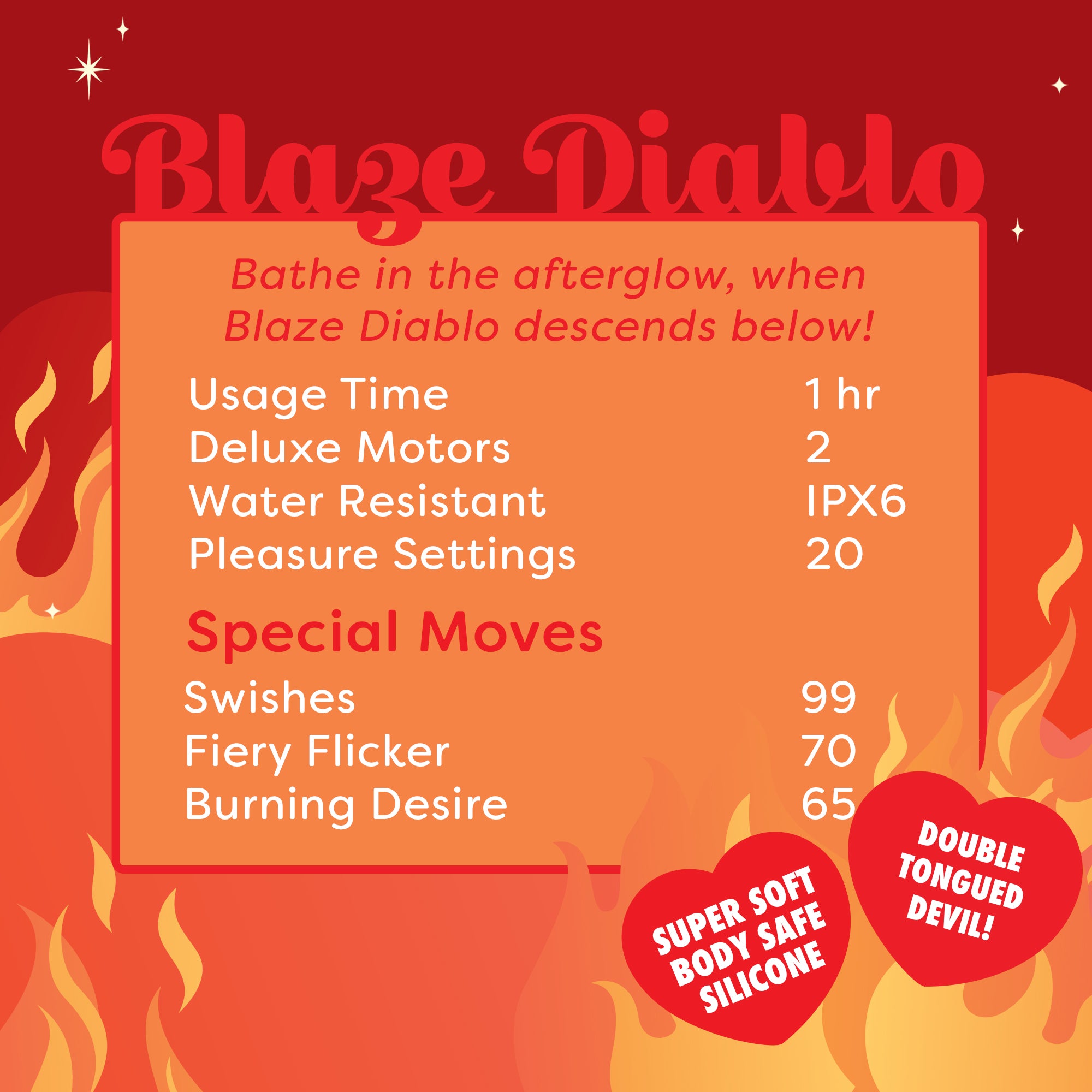 Unihorn Blaze Diablo™ Clitoral Vibrator | Forked Tongue Stimulator