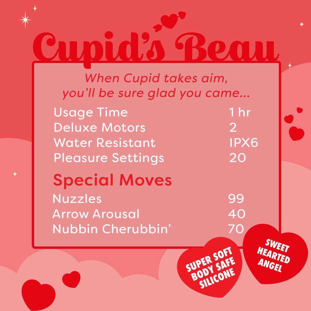 Unihorn Cupid's Beau™ Clitoral Vibrator | Heart Nosed Tongue Stimulator