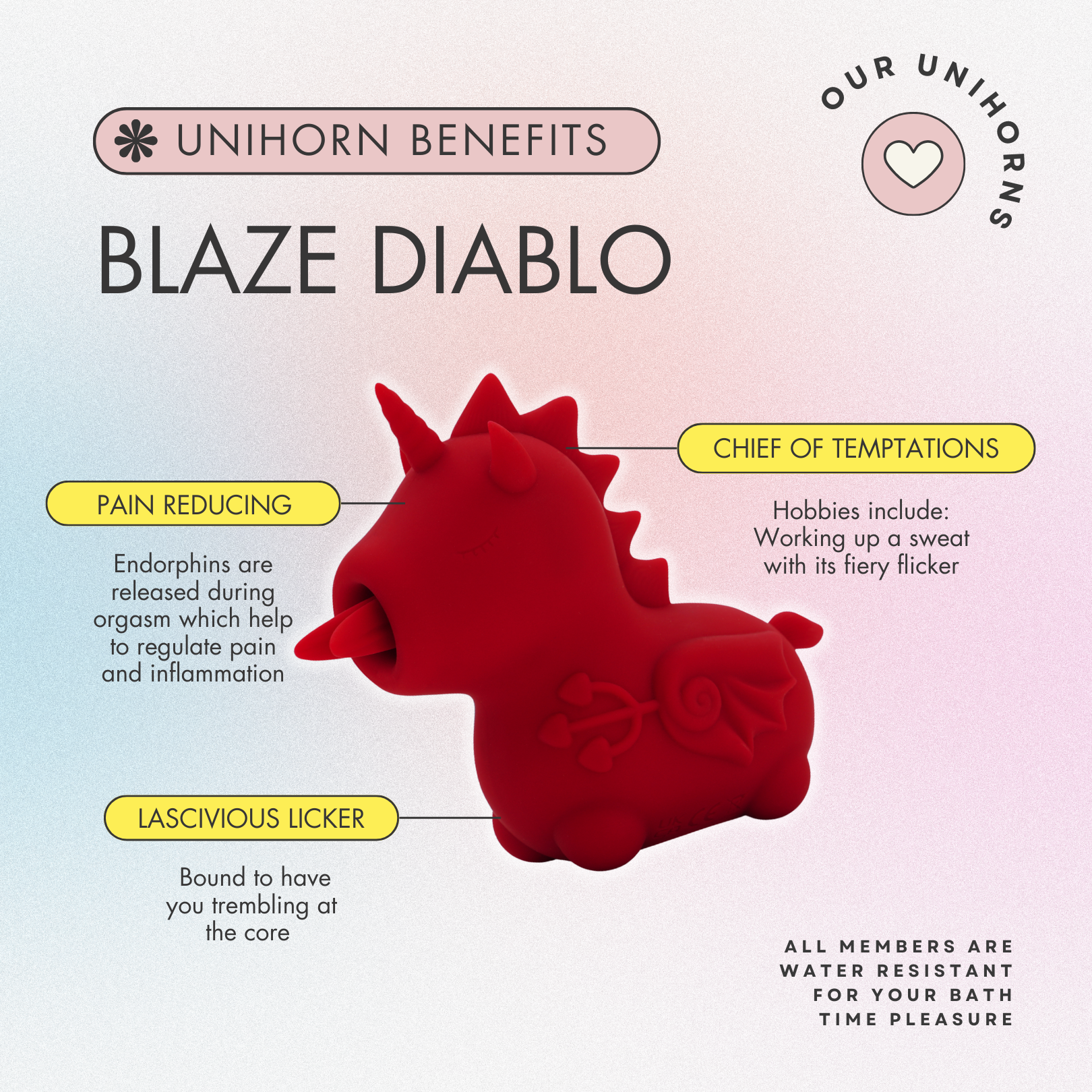 Unihorn Blaze Diablo™ Clitoral Vibrator | Forked Tongue Stimulator