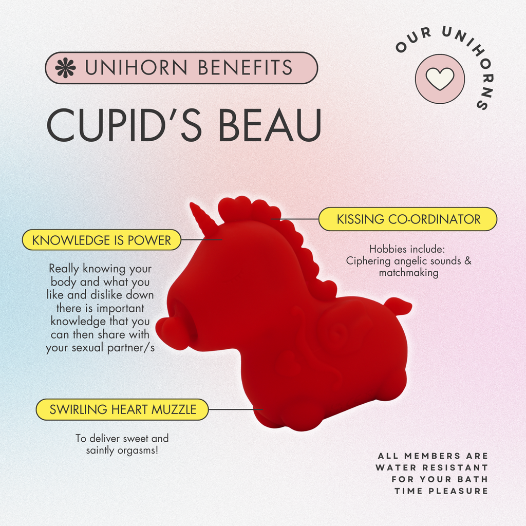 Unihorn Cupid's Beau™ Clitoral Vibrator | Heart Nosed Tongue Stimulator