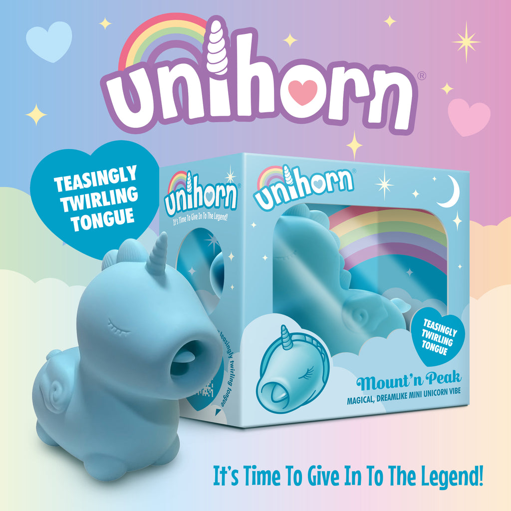 Unihorn Mount'n Peak™ Clitoral Vibrator | Pointed Tongue Stimulator