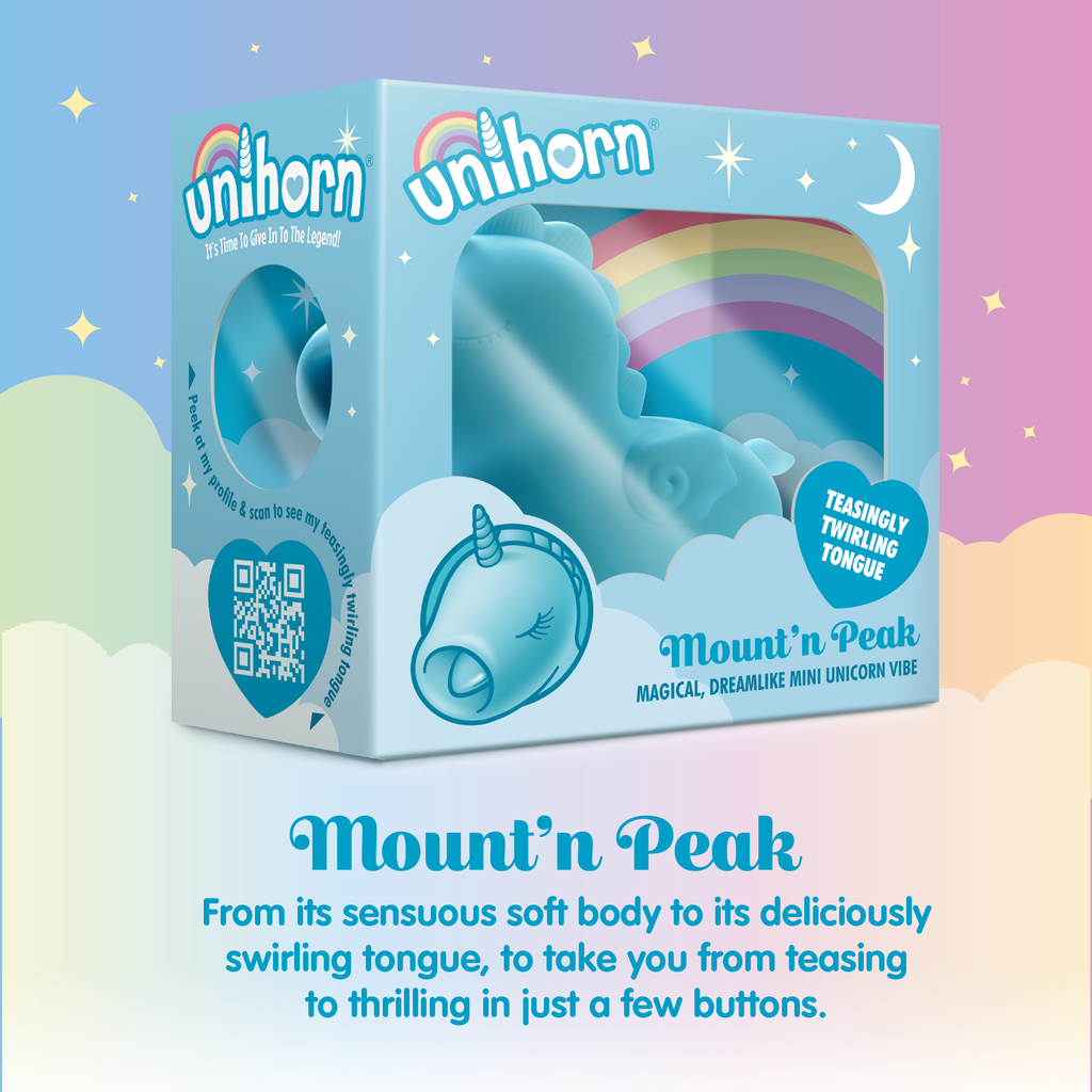 Unihorn Mount'n Peak™ Clitoral Vibrator | Pointed Tongue Stimulator