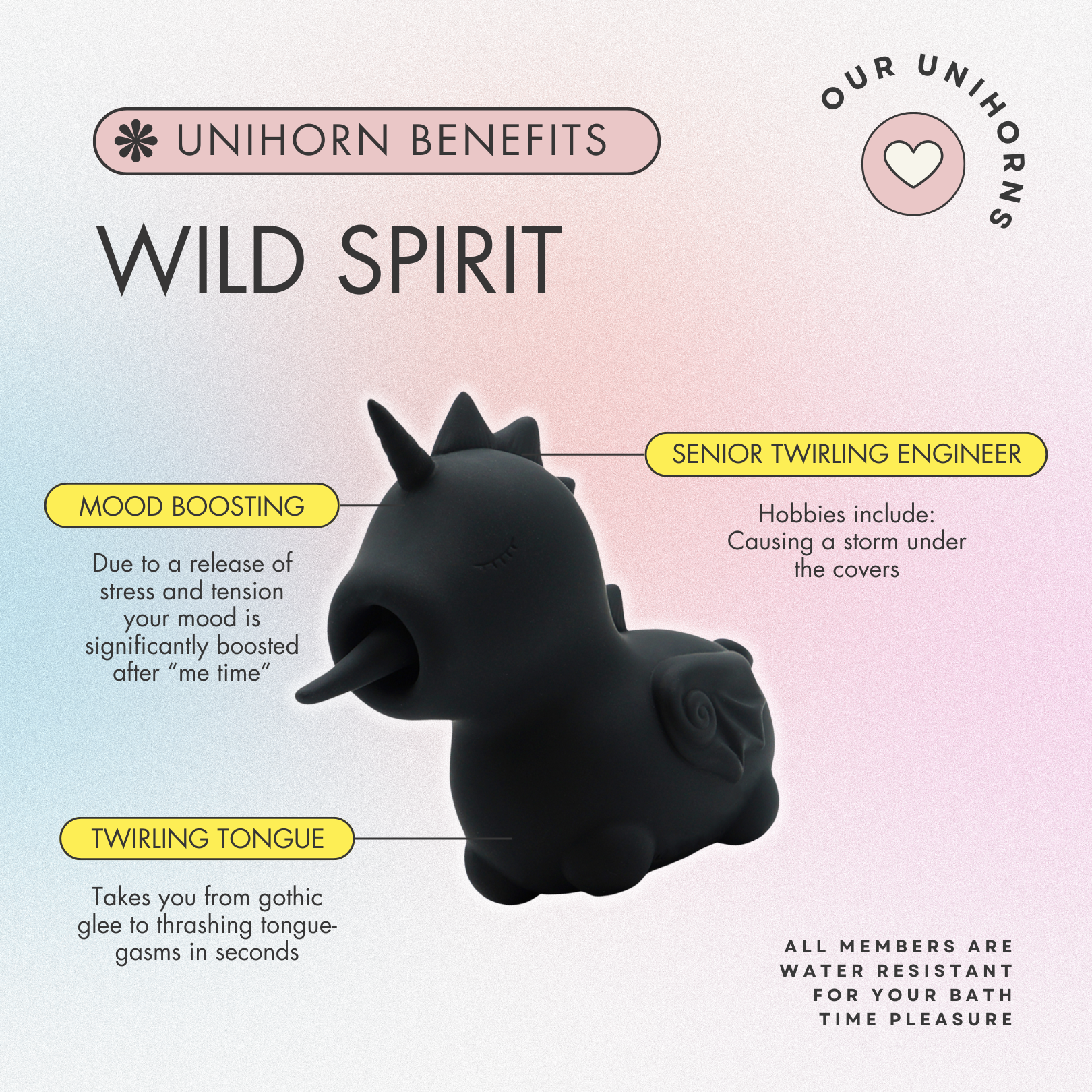 Unihorn Wild Spirit™ Clitoral Vibrator | Twirling Tongue Stimulator
